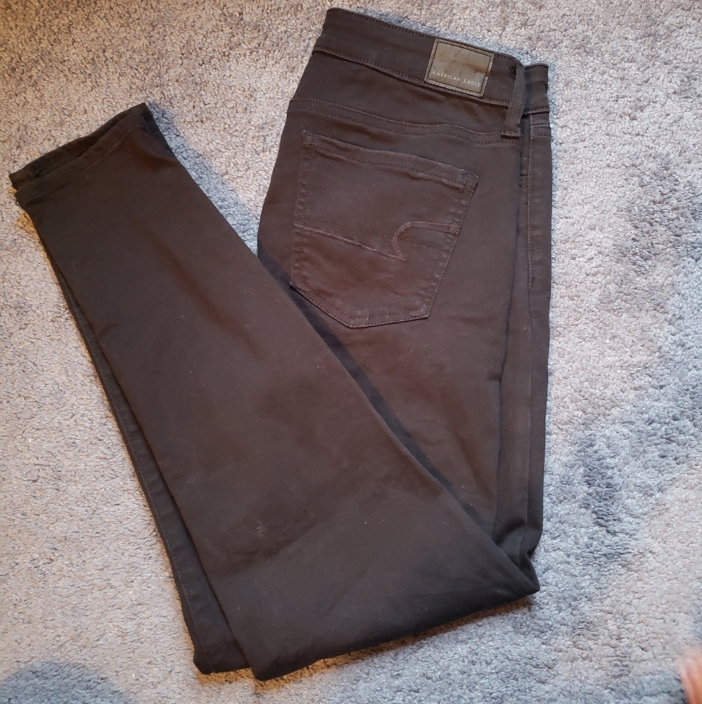 AE super stretch black jeggings